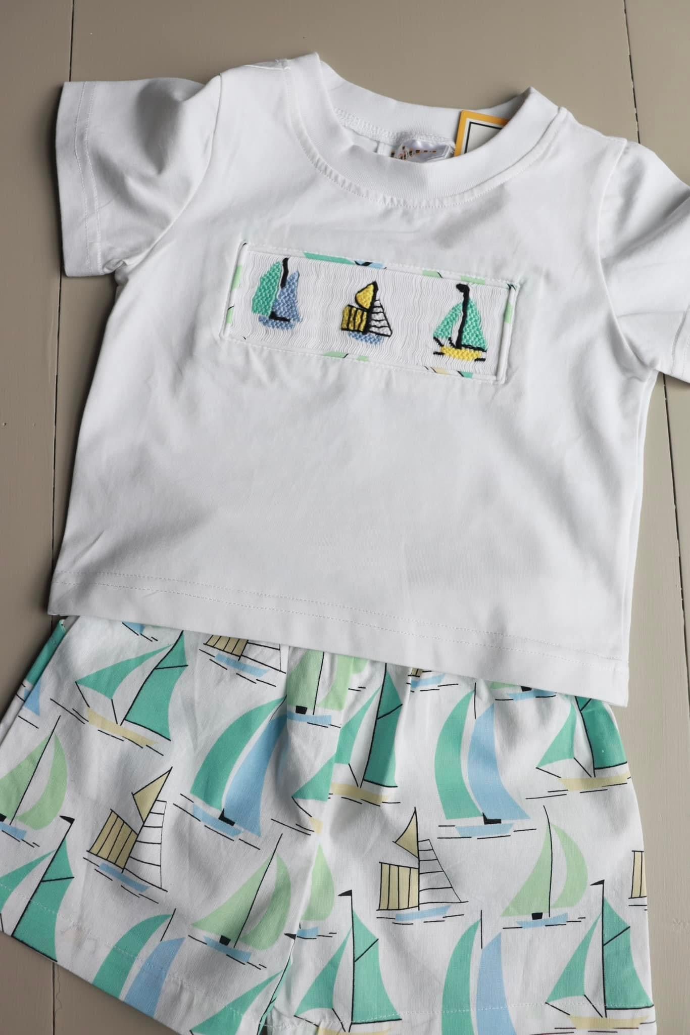 Boys Sailboat Short Set