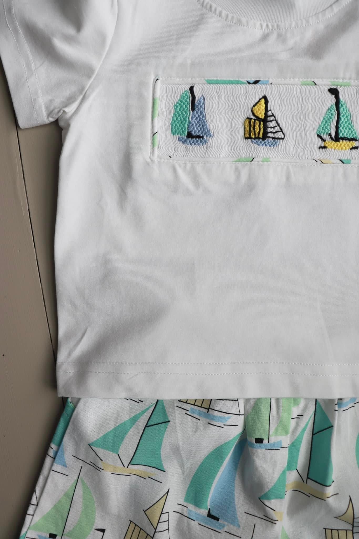 Boys Sailboat Short Set